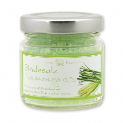 Bath salt 120g in a glass jar, lemongras 