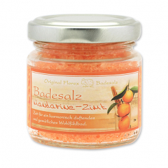 Bath salt 120g in a glass jar, Mandarin cinnamon 