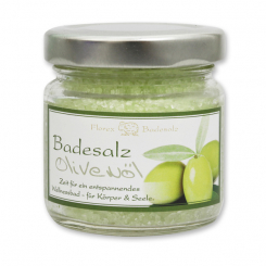 Bath salt 120g in a glass jar, Olive oil 