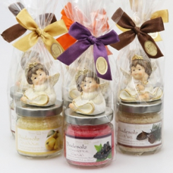 Bath salt 120g in a glass jar decorated, sorted 