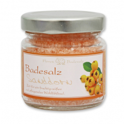 Bath salt 120g in a glass jar, Sea buckthorn 