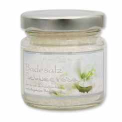 Bath salt 120g in a glass jar, Christmas rose white 