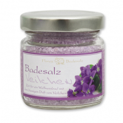 Bath salt 120g in a glass jar, Viola 