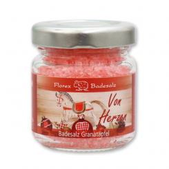 Badesalz 60g im Glas "Von Herzen", Granatapfel 