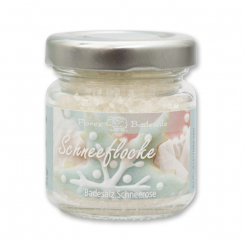Badesalz 60g im Glas "Schneeflocke", Schneerose 