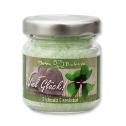 Bath salt 60g in a glass jar "Viel Glück", Verbena 