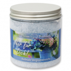 Bath salt 300g in a container "Nur für Dich", Forget Me Not 