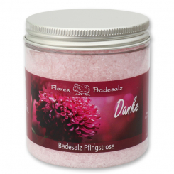 Badesalz 300g in der Dose "Danke", Pfingstrose 