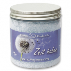Bath salt 300g in a container "Zeit haben", Forget Me Not 
