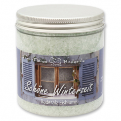 Bath salt 300g in a container "Schöne Winterzeit", Ice Flower 