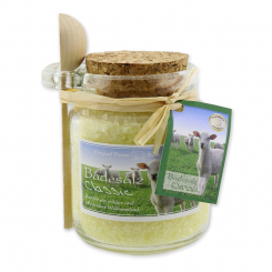 Bath salt 300g in a glass jar with a wooden spoon, Classic 