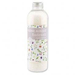 Badesalz 320g in der Flasche "Kleine Auszeit", Schneerose 