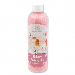 Bath salt 320g in the bottle "Einhorn Badezauber", Flower magic 