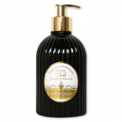 Flüssigseife mit biologischer Schafmilch 500ml im Spender Luxusedition schwarz, Classic 