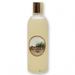 Dusch- & Schaumbad mit biologischer Schafmilch 330ml in der Flasche, Zirbe 