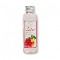 Shower- & foam bath with organic sheep milk 75ml, Lotus 