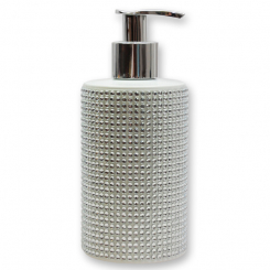 Soap dispenser diamonds white with 250ml liquid soap Classic 