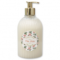 Flüssigseife mit Schafmilch 500ml im Spender "Für Dich", Schneerose 