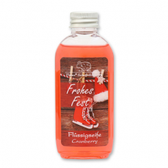 Flüssigseife mit Schafmilch 75ml "Frohes Fest", Cranberry 