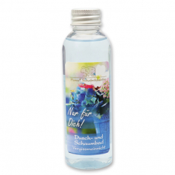 Shower- and foam bath with sheep milk 75ml "Nur für Dich", Forget Me Not 