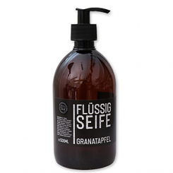 Echte flüssige Pflanzenölseife 500ml "Black Edition", Granatapfel 