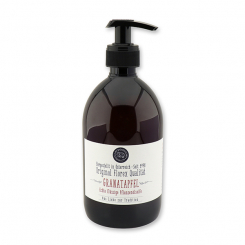 Liquid plant oil soap with sheep milk 500ml "Aus Liebe zur Tradition", in a dispenser, Pomegranate 
