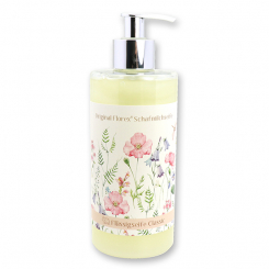 Flüssigseife Schafmilch 400ml im Spender  'Blütenzart' mit Motiv 5, Classic 