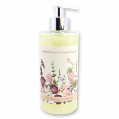 Flüssigseife Schafmilch 400ml im Spender  'Blütenzart' mit Motiv 6, Classic 