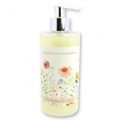 Flüssigseife Schafmilch 400ml im Spender  'Blütenzart' mit Motiv 8, Classic 