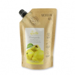 Flüssigseife mit biologischer Schafmilch 500ml im Nachfüll-Beutel, Quitte 