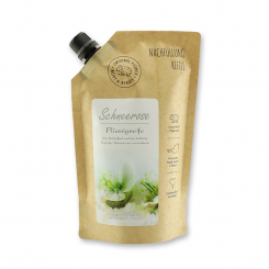 Flüssigseife mit biologischer Schafmilch 500ml im Nachfüll-Beutel, Schneerose 