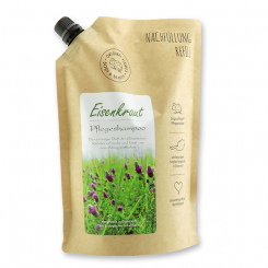 Pflegeshampoo Hair&Body mit biologischer Schafmilch 1L im Nachfüll-Beutel, Eisenkraut 