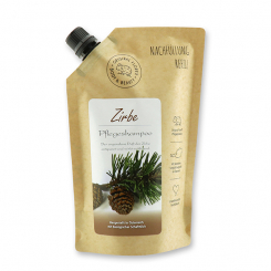 Shampoo hair&body with organic sheep milk 500ml in a refill-bag, Swiss pine 