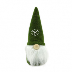Gnome "Santa" 15cm, green 