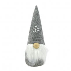 Gnome "Santa" 20cm, grey 