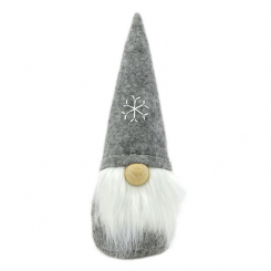 Gnome "Santa" 30cm, grey 