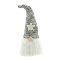 Gnome with beard 16cm, grey 