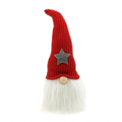 Gnome with beard 16cm, red 