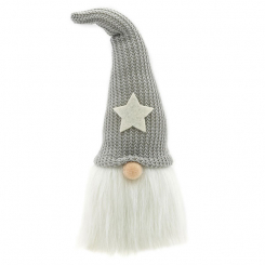 Gnome with beard 21cm, grey 
