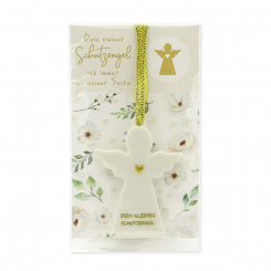 Guardian angel with heart in a cellophane bag 