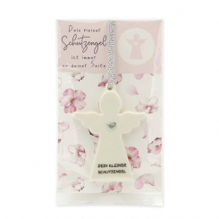 Guardian angel with heart in a cellophane bag 