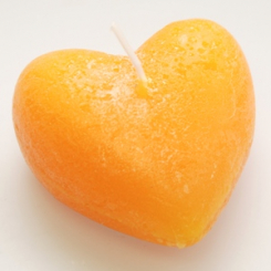 Candle Orange heart 