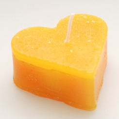 Candle Orange heart 