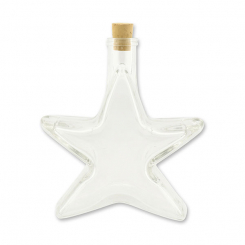 Star shaped glass jar 200ml with a cork 