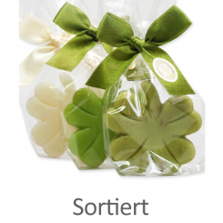 Sheep milk soap cloverleaf 32g, in a cellophane, sorted 