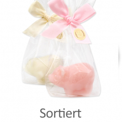 Schafmilchseife Glücksschweinchen 40g, in Cello, sortiert 