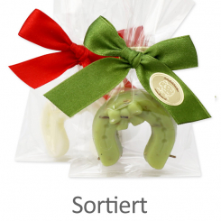 Schafmilchseife Hufeisen 15g, in Cello, sortiert 