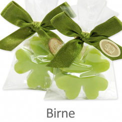 Schafmilchseife Kleeblatt mini 14g, in Cello, Birne 