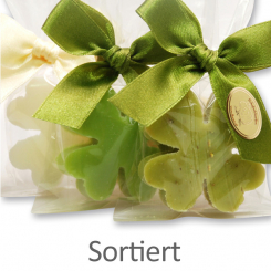Schafmilchseife Kleeblatt midi 25g in Cello, sortiert 
