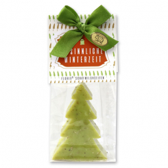 Schafmilchseife Tannenbaum 75g in Cello "Besinnliche Winterzeit", Eisenkraut 